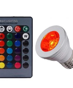HIER_3750 3 Watt 16 Color Changing LED Spot Light With Remote Chargers & Centerpieces 16 HIER_3750 3 Watt 16 Color Changing LED Spot Light With Remote Chargers & Centerpieces