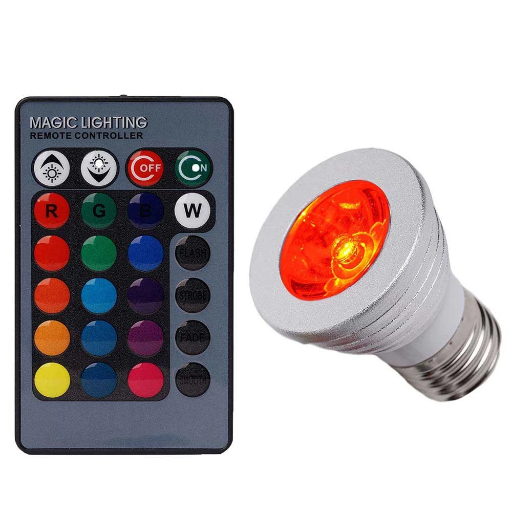 HIER_3750 3 Watt 16 Color Changing LED Spot Light With Remote Chargers & Centerpieces 8 HIER_3750 3 Watt 16 Color Changing LED Spot Light With Remote Chargers & Centerpieces