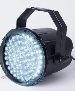 HIER_3740 10 Watt White 62 LED Stage Backdrop Bright Strobe Spotlight With Brackets