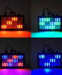 HIER_3740 Wedding & Party Lights 15 Watt | 12 LED Sound Activated DJ Stage Strobe Flash Light With Speed Control