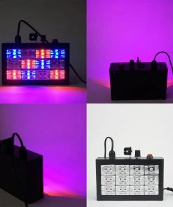 HIER_3740 Wedding & Party Lights 15 Watt | 12 LED Sound Activated DJ Stage Strobe Flash Light With Speed Control