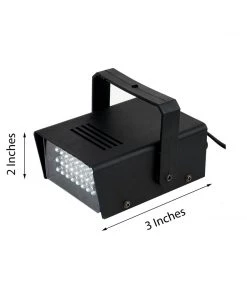 HIER_3740 35W Mini Strobe Light With 24 Bright White LEDs, Stage Uplight With Variable Flash & Speed Control Wedding & Party Lights
