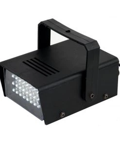 HIER_3740 35W Mini Strobe Light With 24 Bright White LEDs, Stage Uplight With Variable Flash & Speed Control Wedding & Party Lights