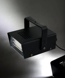 HIER_3740 35W Mini Strobe Light With 24 Bright White LEDs, Stage Uplight With Variable Flash & Speed Control Wedding & Party Lights