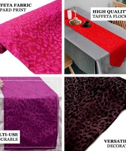 HIER_5210 Fabric Bolts & Bags 54" X 10 Yards | Taffeta Fabric Roll | Leopard Print Fabric By The Roll | Leopard Fabric Animal Print - Silver/Black