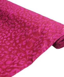 HIER_5210 Fabric Bolts & Bags 54" X 10 Yards | Taffeta Fabric Roll | Leopard Print Fabric By The Roll | Leopard Fabric Animal Print - Fuchsia