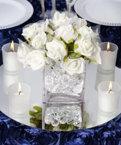 HIER_4620 Chargers & Centerpieces 4 Pack 14" Round Glass Mirror