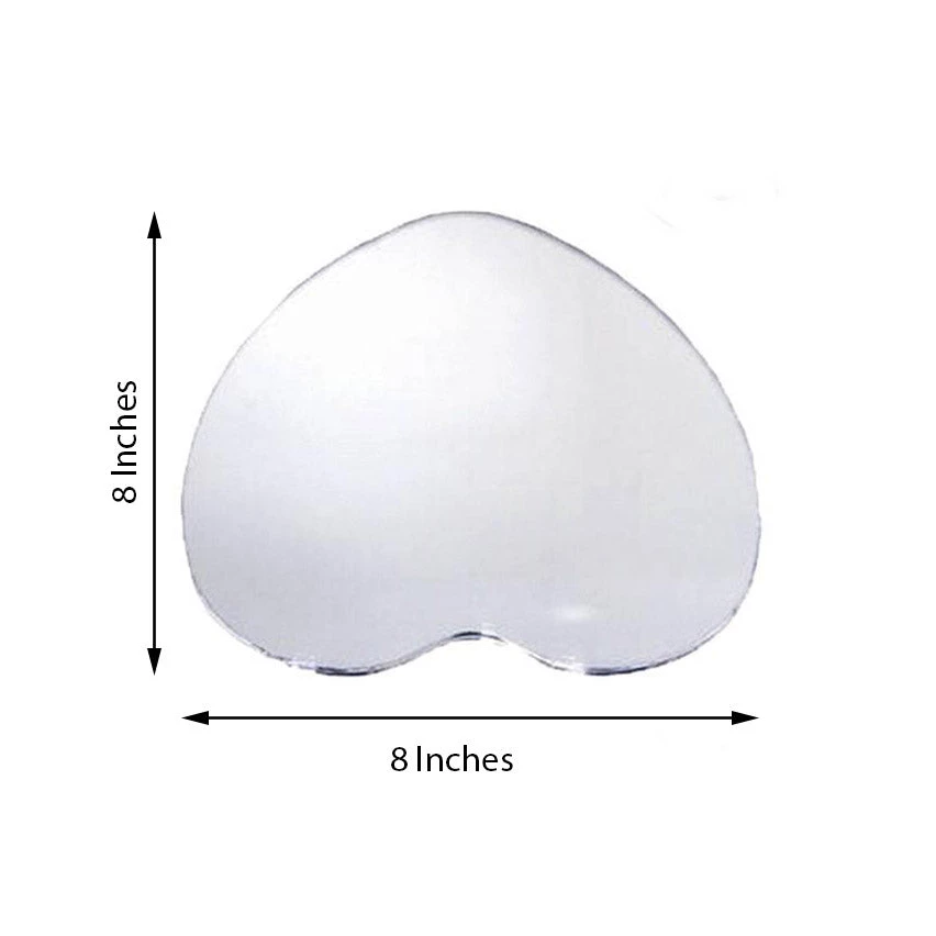 HIER_4620 Chargers & Centerpieces 6 Pack 8" Heart Glass Mirror 3 HIER_4620 Chargers & Centerpieces 6 Pack 8" Heart Glass Mirror