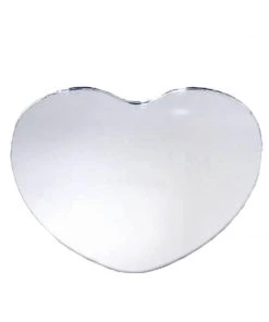 HIER_4620 Chargers & Centerpieces 6 Pack 8" Heart Glass Mirror 13 HIER_4620 Chargers & Centerpieces 6 Pack 8