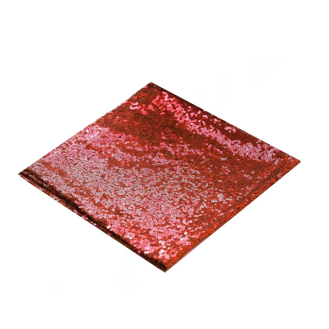 HIER_2210 20”x20” Red Premium Sequin Cloth Dinner Napkin | Reusable Linen 3 HIER_2210 20”x20” Red Premium Sequin Cloth Dinner Napkin | Reusable Linen