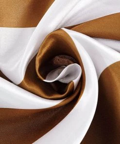 HIER_2210 5 Pack | Gold & White Striped Satin Cloth Dinner Napkins | 20"x20" 28 HIER_2210 5 Pack | Gold & White Striped Satin Cloth Dinner Napkins | 20