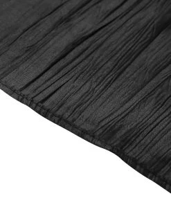 HIER_2210 5 Pack | Black Accordion Crinkle Taffeta Cloth Dinner Napkins | 20