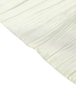 HIER_2210 Linen Napkins 5 Pack | Ivory Accordion Crinkle Taffeta Cloth Dinner Napkins | 20