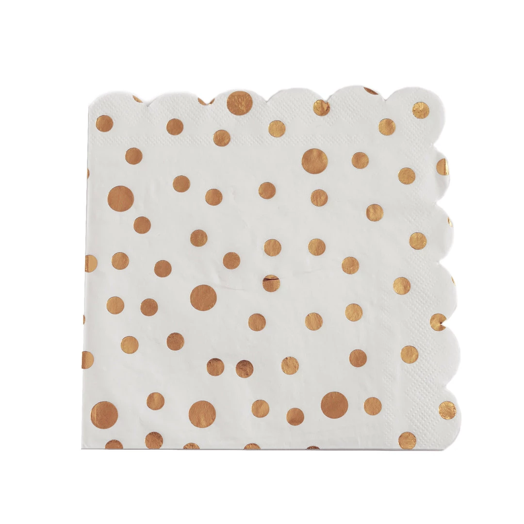 HIER_2210 20 Pack | 3 Ply Metallic Rose Gold Dotted Paper Dinner Napkins | Wedding Cocktail Napkins 16 HIER_2210 20 Pack | 3 Ply Metallic Rose Gold Dotted Paper Dinner Napkins | Wedding Cocktail Napkins