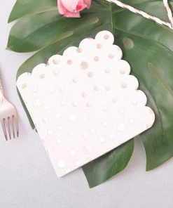HIER_2210 20 Pack | 3 Ply Metallic Rose Gold Dotted Paper Dinner Napkins | Wedding Cocktail Napkins 26 HIER_2210 20 Pack | 3 Ply Metallic Rose Gold Dotted Paper Dinner Napkins | Wedding Cocktail Napkins