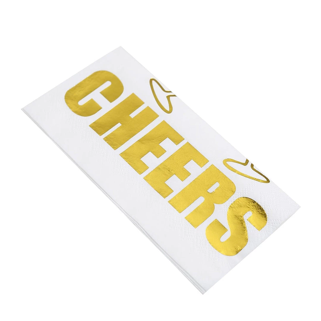 HIER_2210 20 Pack | 3 Ply Metallic Gold Paper Dinner Napkins | Wedding Cocktail Napkins - Champagne Glass Toast With Cheers Linen Napkins 14 HIER_2210 20 Pack | 3 Ply Metallic Gold Paper Dinner Napkins | Wedding Cocktail Napkins - Champagne Glass Toast With Cheers Linen Napkins