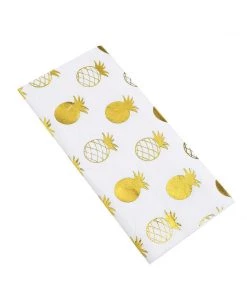 HIER_2210 20 Pack | 3 Ply Metallic Gold Pineapple Paper Dinner Napkins | Wedding Cocktail Napkins Linen Napkins