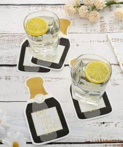 HIER_5470 20 Pack | Bottle Beverage Cocktail Napkins, Disposable Paper Napkins - 12"x6"