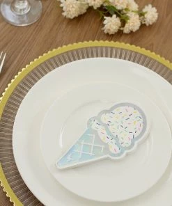 HIER_5470 20 Pack | Cone Beverage Cocktail Napkins, Disposable Paper Napkins - 12