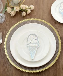 HIER_5470 20 Pack | Cone Beverage Cocktail Napkins, Disposable Paper Napkins - 12