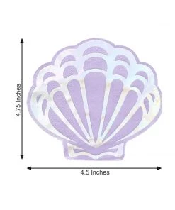 HIER_5470 20 Pack | Shell Beverage Cocktail Napkins, Disposable Paper Napkins - 9