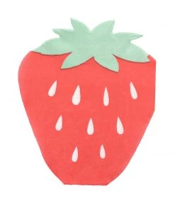 HIER_5470 20 PCS | Strawberry Beverage Cocktail Napkins, Disposable Paper Napkins - 11