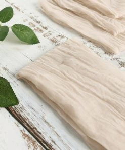 HIER_2210 5 Pack | Cream Gauze Cheesecloth Cotton Dinner Napkins | 24