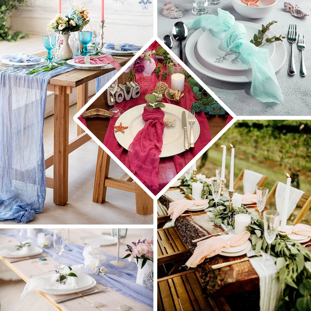 HIER_2210 Linen Napkins 5 Pack | Mauve/Cinnamon Rose Gauze Cheesecloth Cotton Dinner Napkins | 24"x19" 5 HIER_2210 Linen Napkins 5 Pack | Mauve/Cinnamon Rose Gauze Cheesecloth Cotton Dinner Napkins | 24"x19"