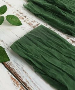 HIER_2210 5 Pack | Olive Green Gauze Cheesecloth Cotton Dinner Napkins | 24"x19" 19 HIER_2210 5 Pack | Olive Green Gauze Cheesecloth Cotton Dinner Napkins | 24