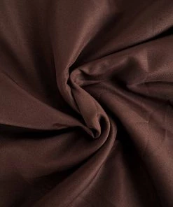 HIER_2210 Linen Napkins 5 Pack | Chocolate Brown Seamless Cloth Dinner Napkins, Wrinkle Resistant Linen | 17