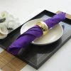 HIER_2210 Linen Napkins 5 Pack | Purple Seamless Cloth Dinner Napkins, Wrinkle Resistant Linen | 17"x17"