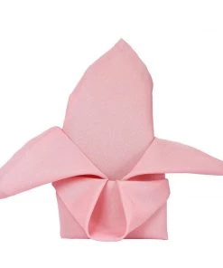 HIER_2210 Linen Napkins 5 Pack | Rose Quartz Seamless Cloth Dinner Napkins, Reusable Linen | 20"x20"