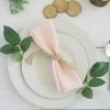 HIER_2210 5 Pack | Blush | Rose Gold Seamless Cloth Dinner Napkins, Reusable Linen | 20"x20"