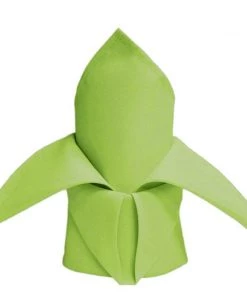 HIER_2210 5 Pack | Apple Green Seamless Cloth Dinner Napkins, Reusable Linen | 20"x20" Linen Napkins