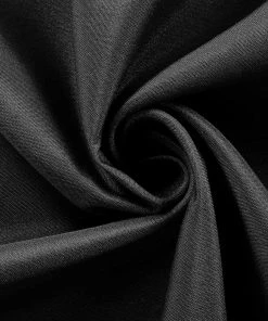 HIER_2210 Linen Napkins 5 Pack | Black Seamless Cloth Dinner Napkins, Reusable Linen | 20