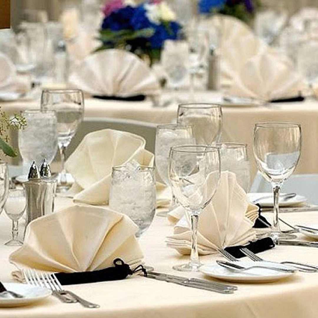 HIER_2210 5 Pack | Champagne Seamless Cloth Dinner Napkins, Reusable Linen | 20"x20" 2 HIER_2210 5 Pack | Champagne Seamless Cloth Dinner Napkins, Reusable Linen | 20"x20"