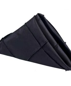 HIER_2210 Linen Napkins 5 Pack | Black Pintuck Satin Cloth Dinner Napkins, Wrinkle Resistant | 17