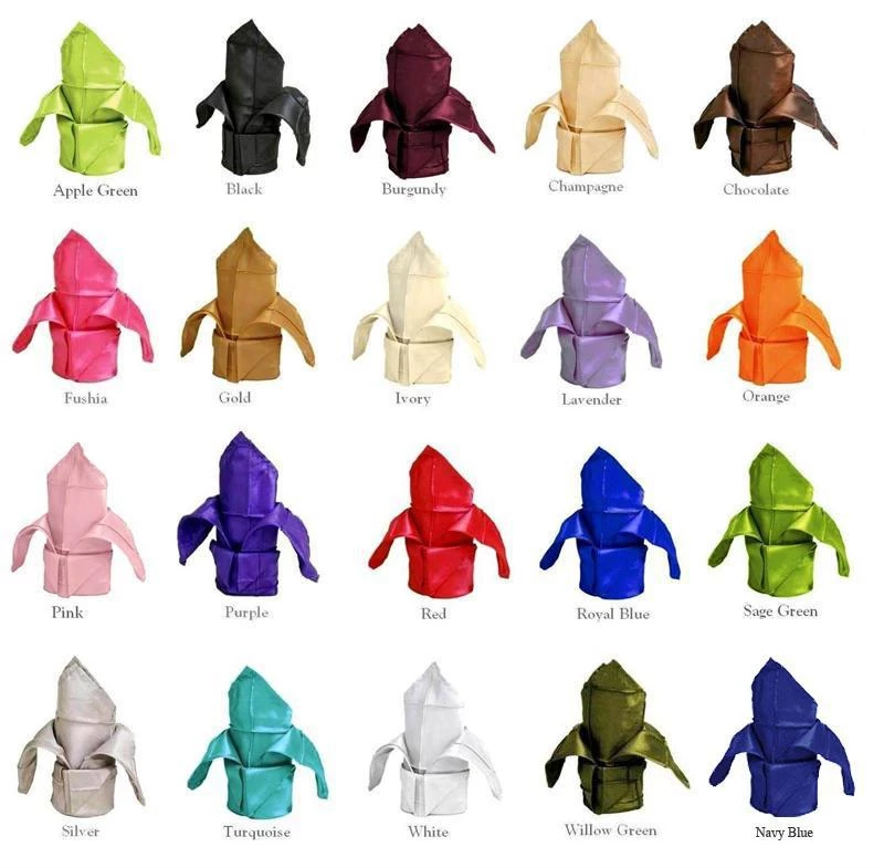 HIER_2210 5 Pack | Orange Pintuck Satin Cloth Dinner Napkins, Wrinkle Resistant | 17"x17" Linen Napkins 2 HIER_2210 5 Pack | Orange Pintuck Satin Cloth Dinner Napkins, Wrinkle Resistant | 17"x17" Linen Napkins