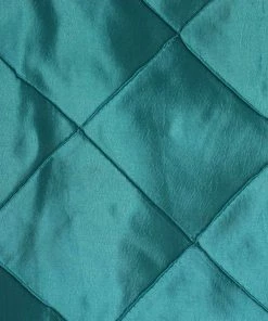 HIER_2210 5 Pack | Turquoise Pintuck Satin Cloth Dinner Napkins, Wrinkle Resistant | 17