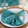 HIER_2210 5 Pack | Turquoise Pintuck Satin Cloth Dinner Napkins, Wrinkle Resistant | 17"x17"