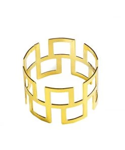 HIER_2210 4 Pack Gold Plated Aluminium Napkin Rings