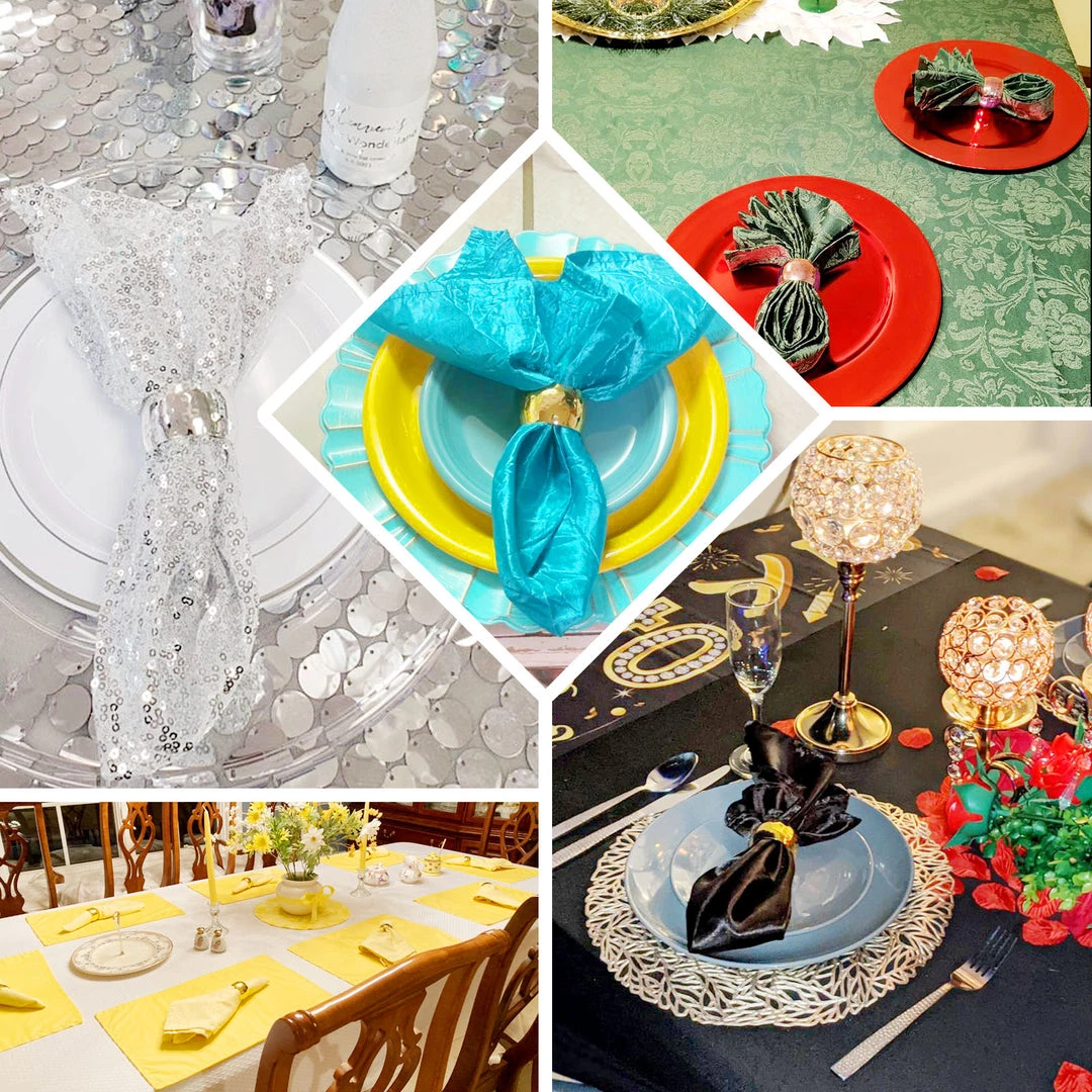 HIER_2310 4 Pack Metallic Gold Hammered Napkin Rings Linen Napkins 5 HIER_2310 4 Pack Metallic Gold Hammered Napkin Rings Linen Napkins