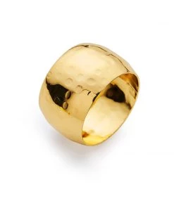 HIER_2310 4 Pack Metallic Gold Hammered Napkin Rings Linen Napkins 27 HIER_2310 4 Pack Metallic Gold Hammered Napkin Rings Linen Napkins