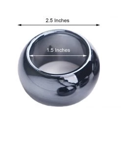 HIER_2210 Pack Of 4 | Charcoal Gray Acrylic Napkin Rings 10 HIER_2210 Pack Of 4 | Charcoal Gray Acrylic Napkin Rings
