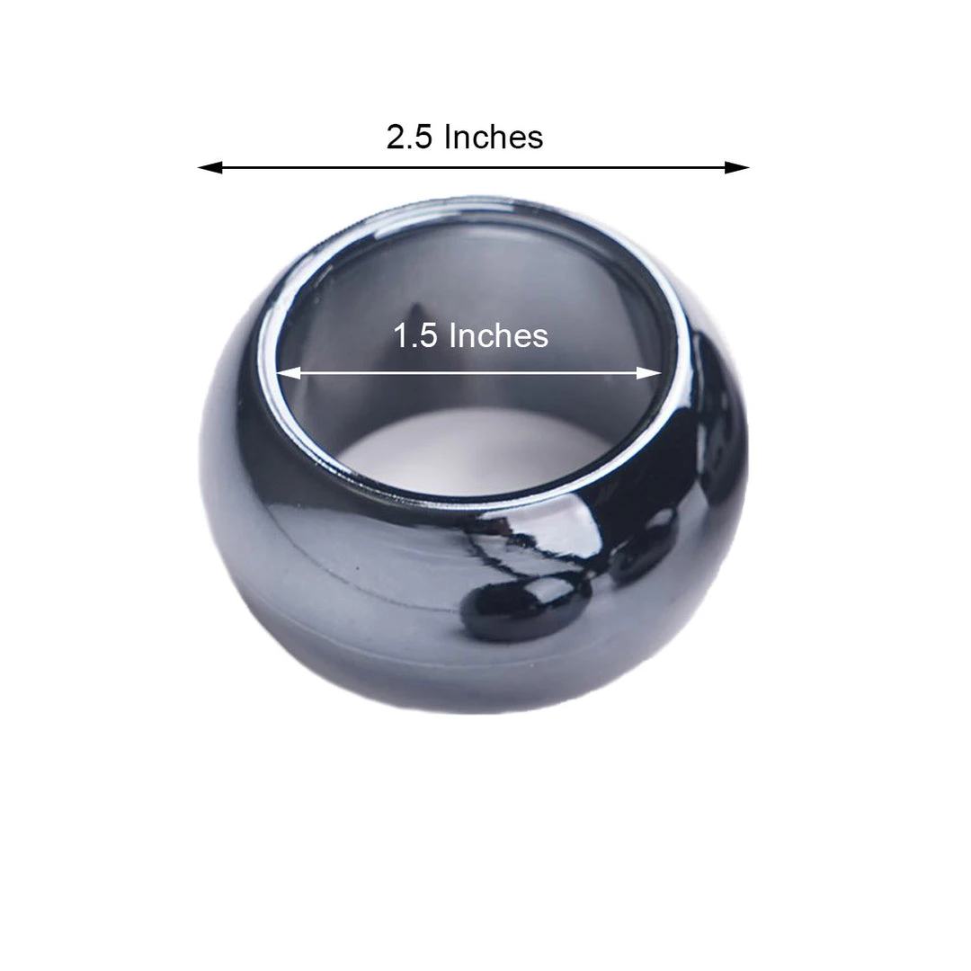 HIER_2210 Pack Of 4 | Charcoal Gray Acrylic Napkin Rings 3 HIER_2210 Pack Of 4 | Charcoal Gray Acrylic Napkin Rings