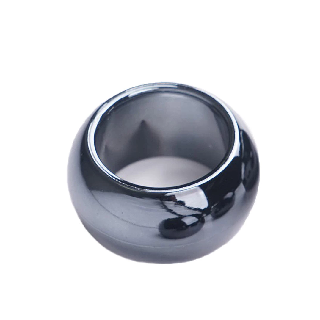 HIER_2210 Pack Of 4 | Charcoal Gray Acrylic Napkin Rings 8 HIER_2210 Pack Of 4 | Charcoal Gray Acrylic Napkin Rings