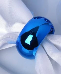 HIER_2210 Pack Of 4 | Midnight Blue Acrylic Napkin Rings