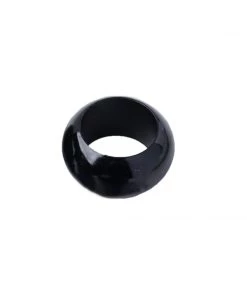 HIER_2210 Linen Napkins Pack Of 4 | Black Acrylic Napkin Rings