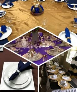 HIER_2210 Pack Of 4 | Silver Acrylic Napkin Rings