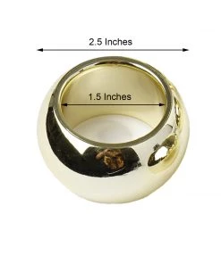 HIER_2210 Linen Napkins Pack Of 4 | Gold Acrylic Napkin Rings